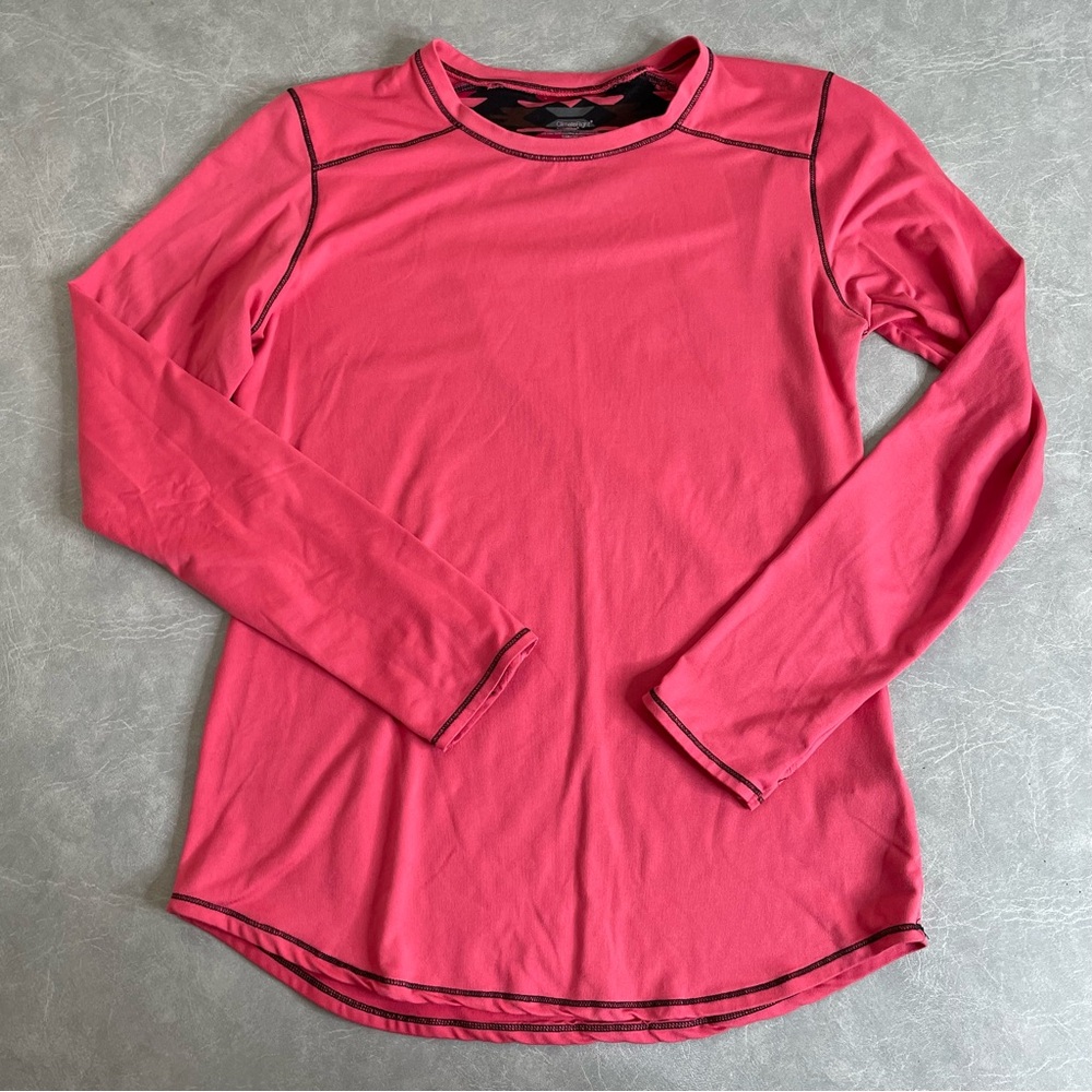 Women's ClimateRight Cuddl Duds Long Sleeve Pink Activewear Top